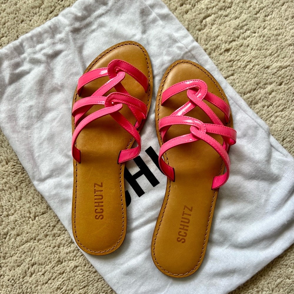 NWT Schutz neon pink sandals - Picture 2 of 4